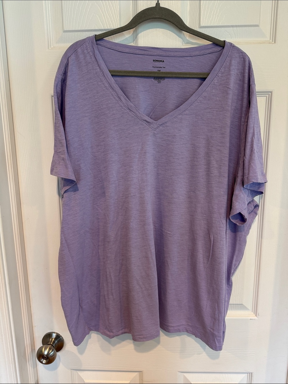 Sonoma Lavender V-Neck Short Sleeve Tee